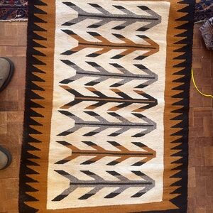 Hand woven Native American rug